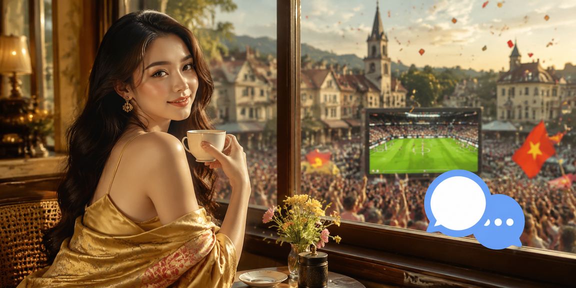 Người chơi Việt Nam thư giãn tại quán cà phê, thưởng thức giải trí có trách nhiệm trên thiết bị di động
