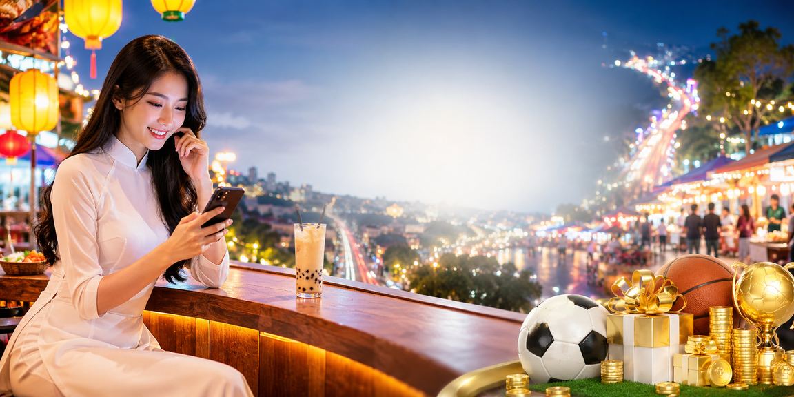 Người dùng tại Đà Lạt trải nghiệm live casino và slots trên điện thoại di động ban đêm