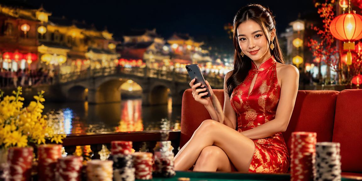 Người chơi xem kèo bóng đá và dùng voucher 265kf tại chợ đêm Hội An